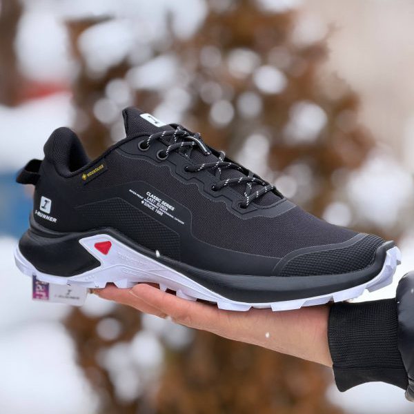 کتونی ایرونر سایز بزرگ ضدآب مردانه مشکی رنگ i-runner